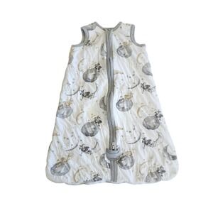 Burt's Bees Baby Organic Cotton Moon Stars Quilted Sleep Sack Neutral, 6-12M